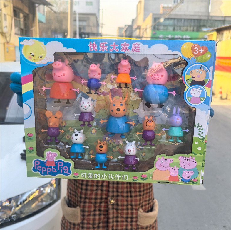 peppa pig happy family  Action 12 pcs sets